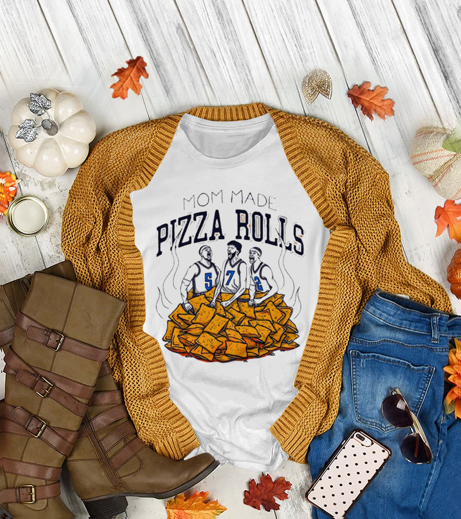 Mom Made Pizza Rolls Basketball Players Over Snacks T-Shirt