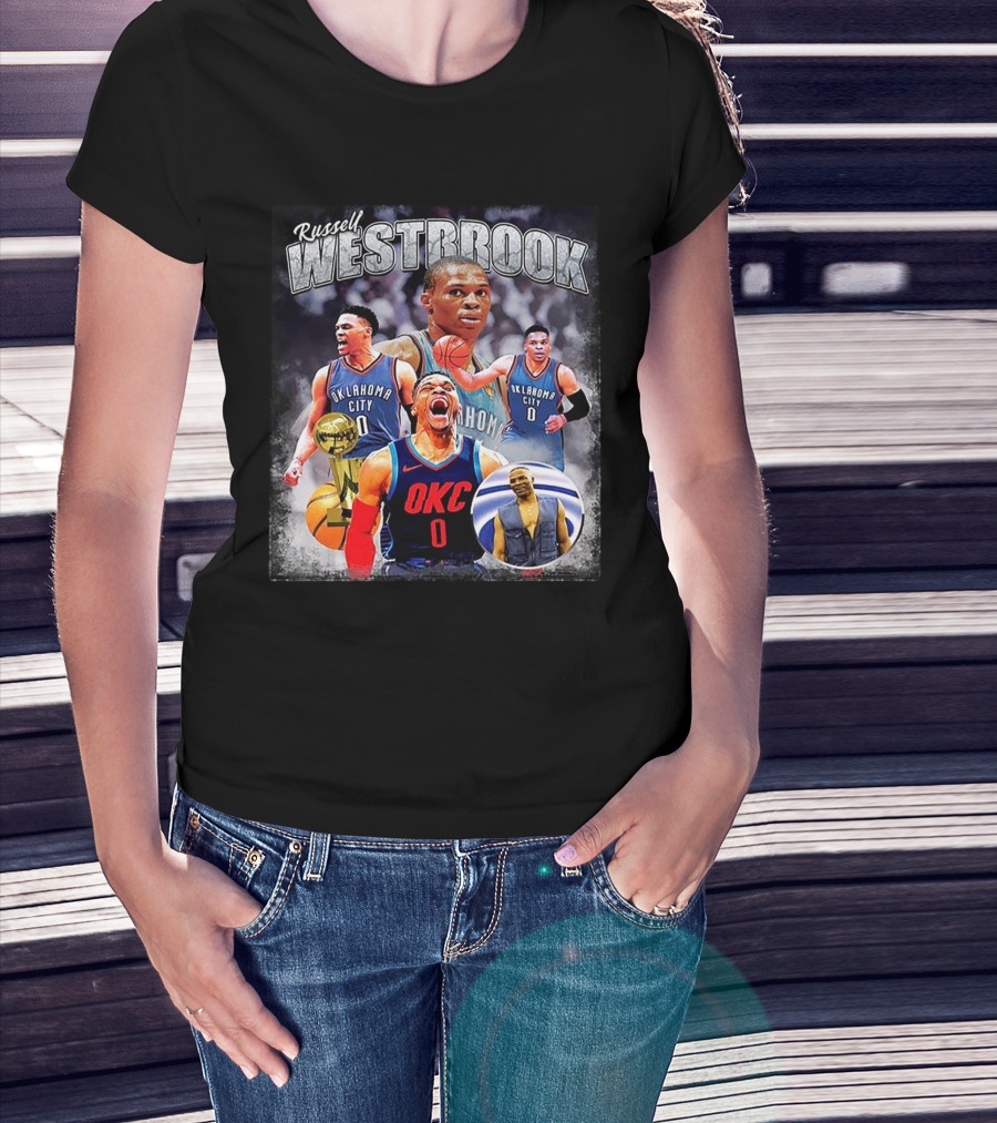 Russell Westbrook Oklahoma City Thunder NBA Vintage 80s Champion T-Shirt