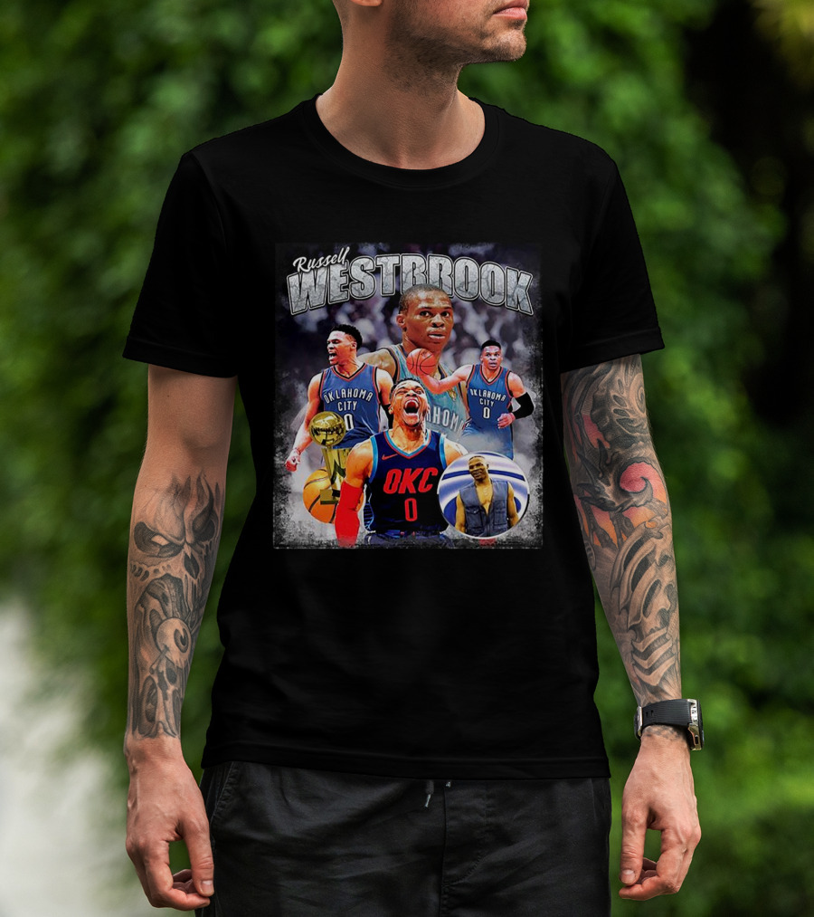 Russell Westbrook Oklahoma City Thunder NBA Vintage 80s Champion T-Shirt