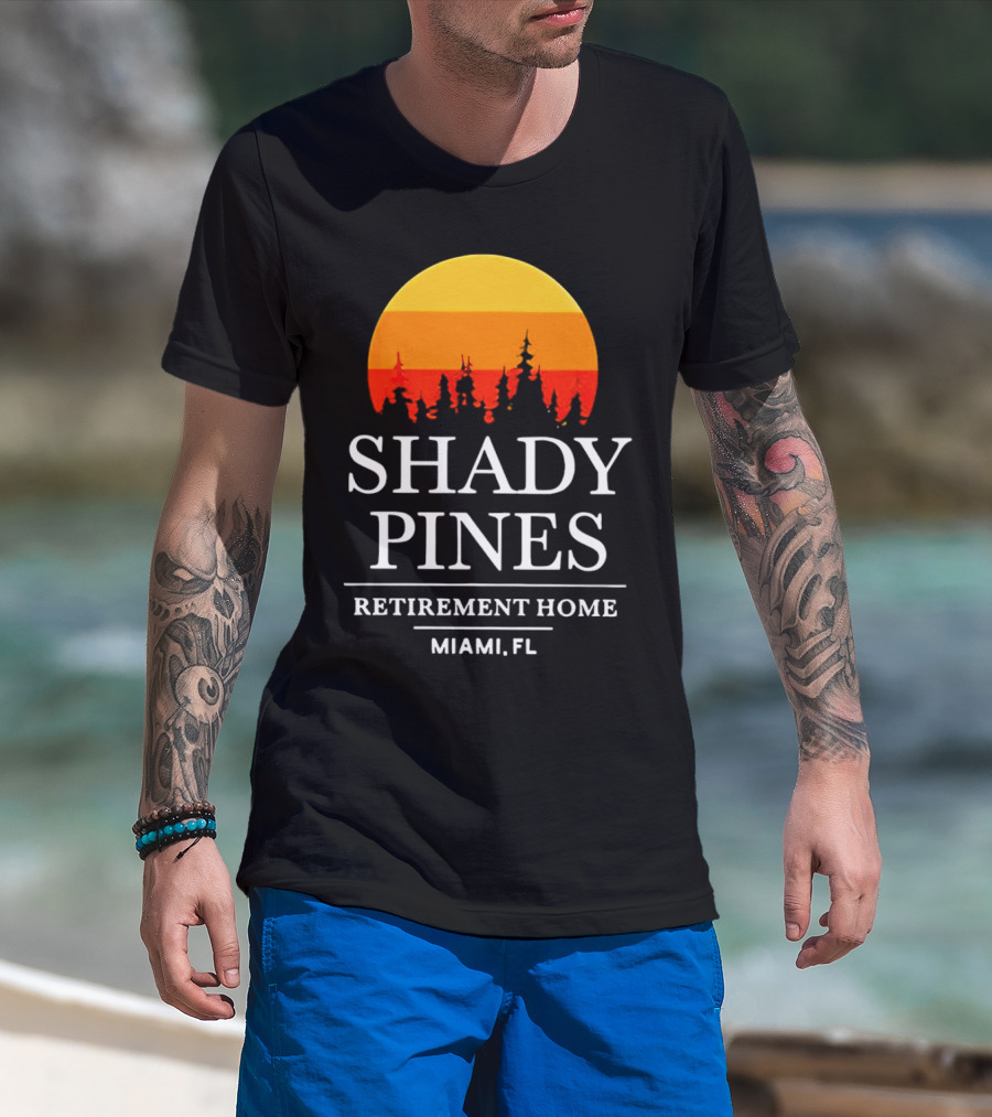 Shady Pines Retirement Home Miami FL Sunset T-Shirt
