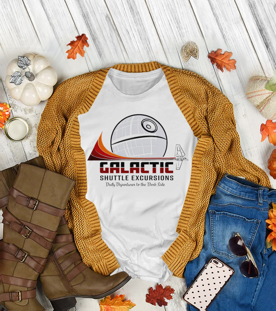 Galactic Shuttle Excursions Daily Departures to the Dark Side Star Wars T-Shirt