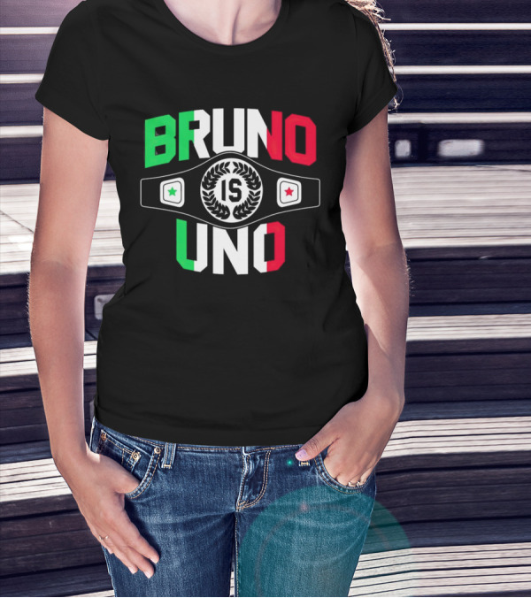 Bruno Is Uno Champion Belt Italian Colors T-Shirt
