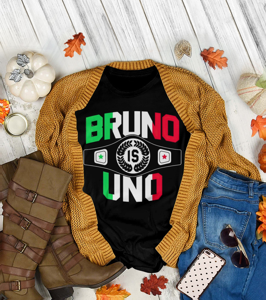 Bruno Is Uno Champion Belt Italian Colors T-Shirt