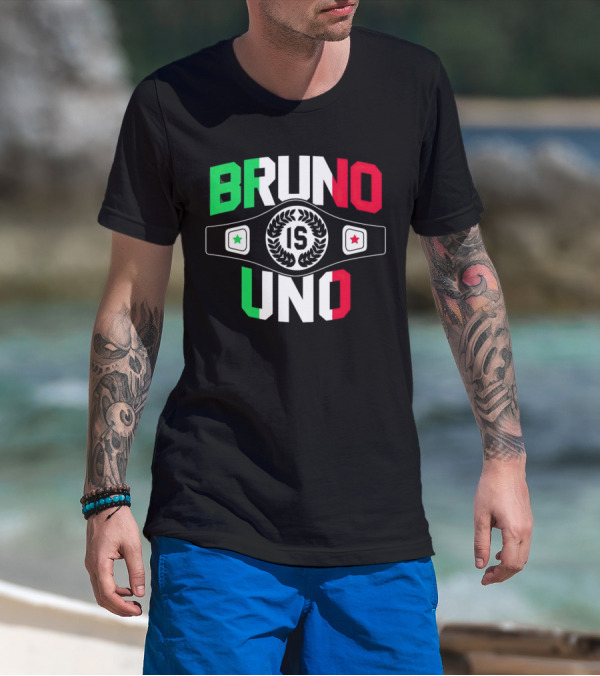 Bruno Is Uno Champion Belt Italian Colors T-Shirt