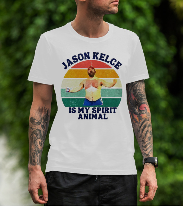 Jason Kelce Is My Spirit Animal Vintage Retro T-Shirt