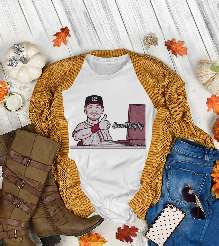 Sean Murphy Thumbs Up Baseball Player 12 Computer Desk T-Shirt