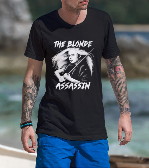 THE BLONDE ASSASSIN SWORD-WIELDING WARRIOR T-Shirt
