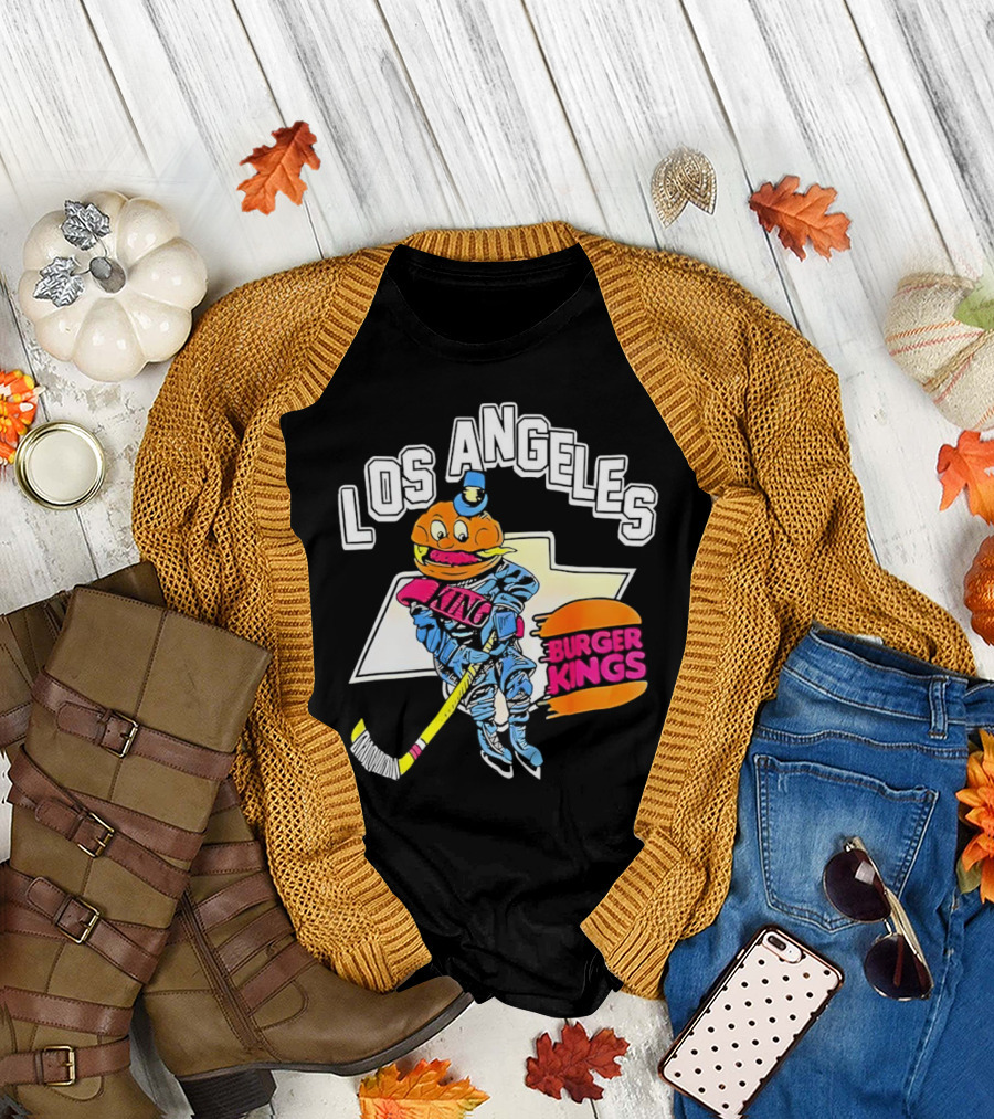 Los Angeles Burger Kings Hockey Comic Mascot T-Shirt