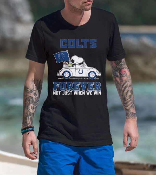 Snoopy Colts Forever Not Just When We Win Indianapolis T-Shirt