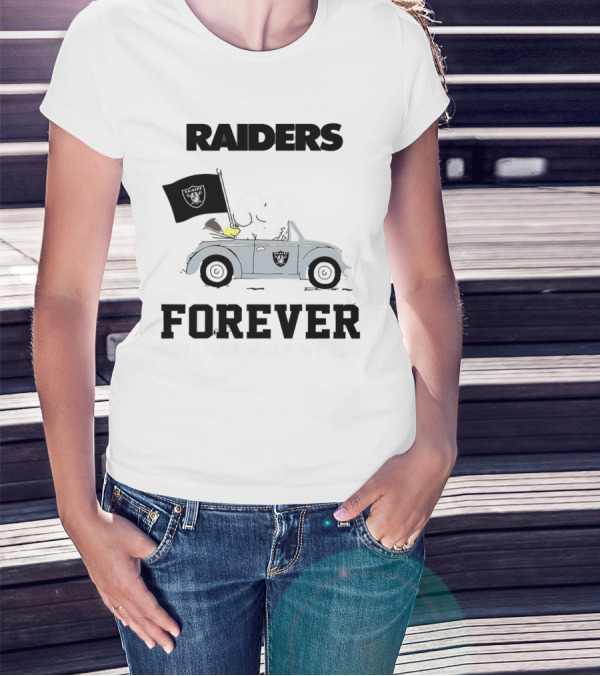 Raiders Forever Not Just When We Win Snoopy Woodstock Car T-Shirt