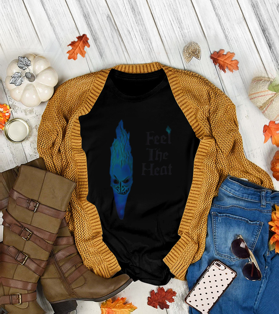 Feel the Heat Hades Blue Flame Face T-Shirt