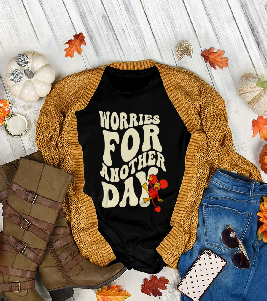 Fraggle Rock Worries for Another Day Red Muppet Character T-Shirt