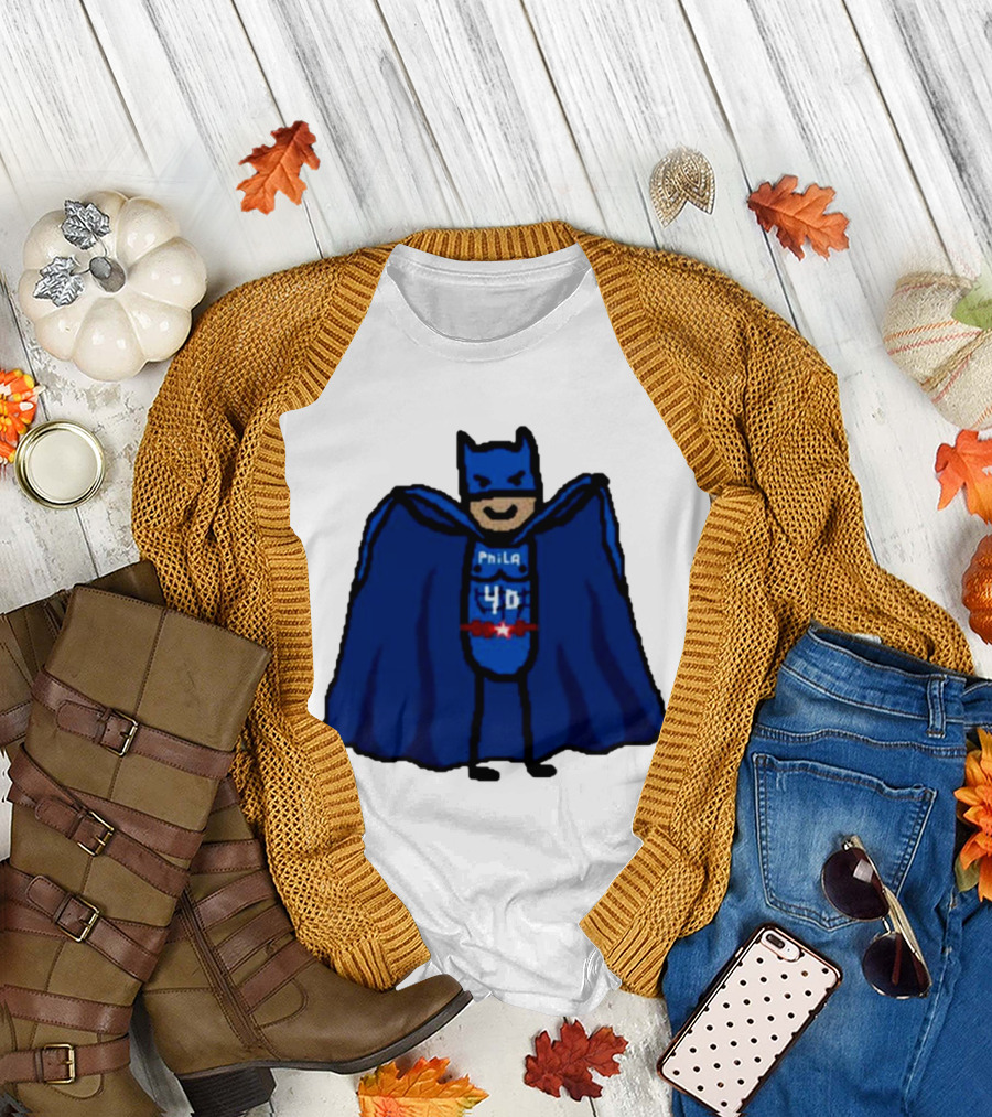 Nicolas Batum Man Batman Phila 40 T-Shirt