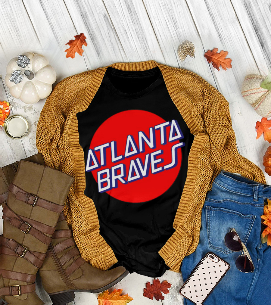 Matt Olson Santa Cruz Skateboards Atlanta Braves Logo Red Circle T-Shirt