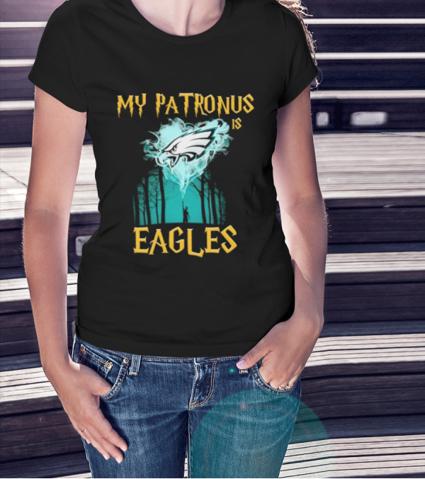 My Patronus Is Philadelphia Eagles Forest Scene Football Fan Magic Charm T-Shirt