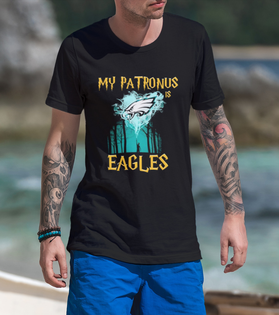 My Patronus Is Philadelphia Eagles Forest Scene Football Fan Magic Charm T-Shirt