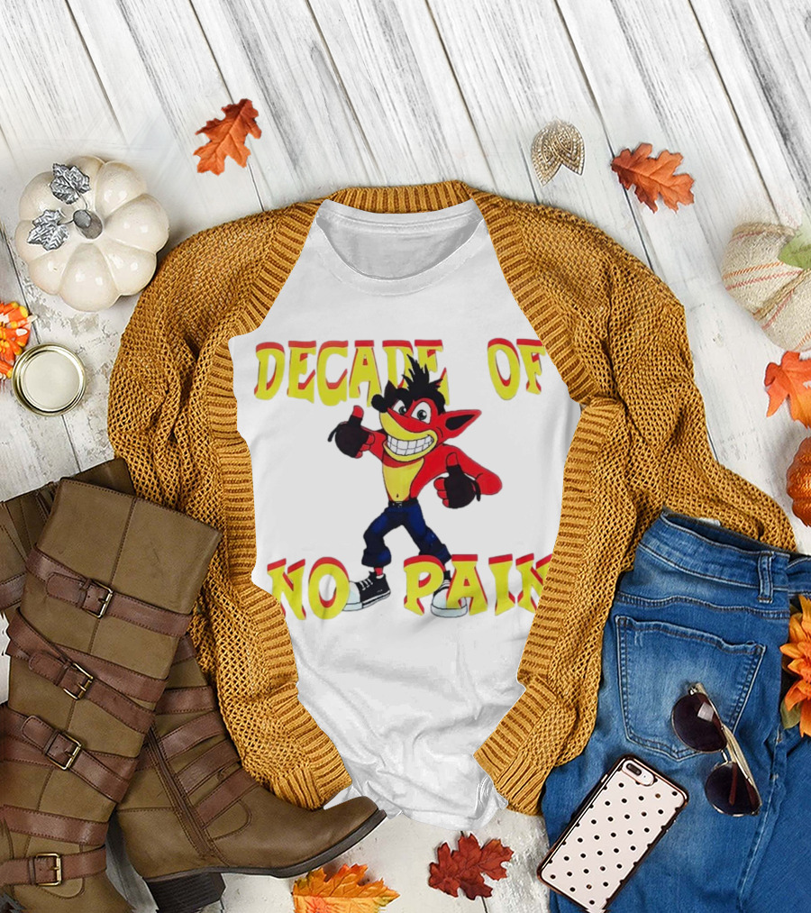 Decade of No Pain Crash Bandicoot Thumbs Up T-Shirt
