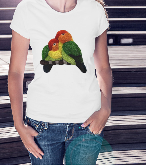 A Pair Of Lovely Parrots In Vibrant Cozy Colors T-Shirt