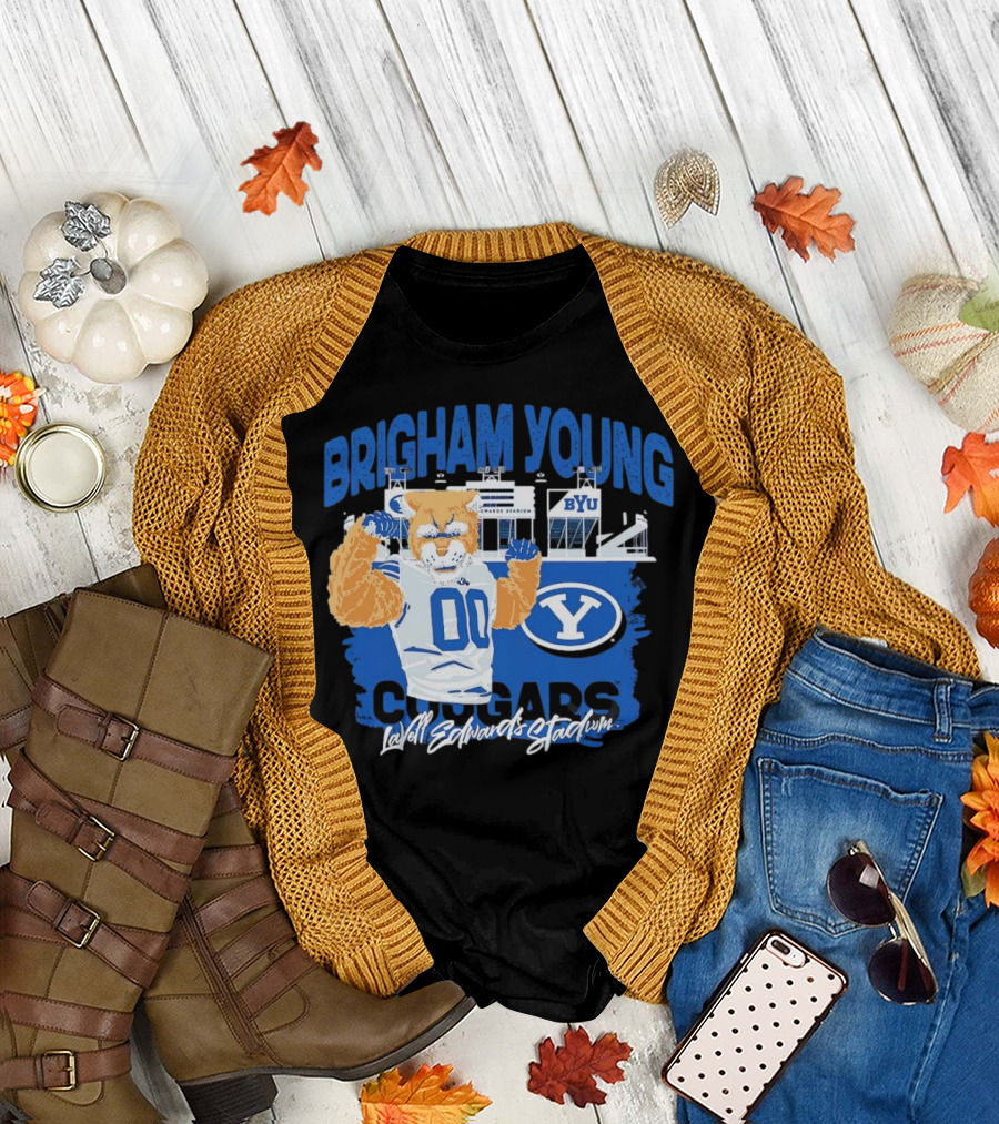 Brigham Young Cougars BYU Lavell Edwards Stadium T-Shirt