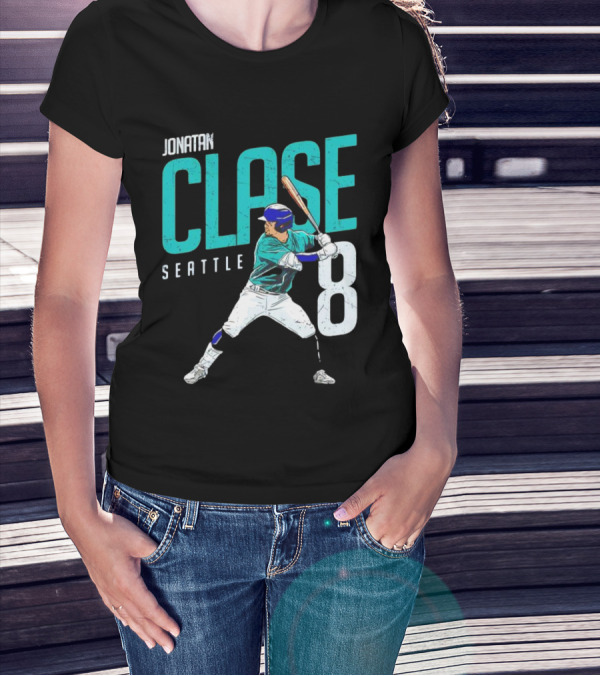 Jonatan Clase Seattle #8 MLBPA Player T-Shirt