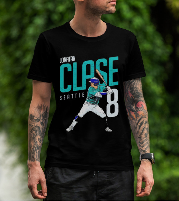 Jonatan Clase Seattle #8 MLBPA Player T-Shirt