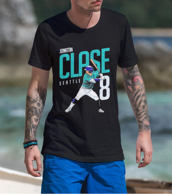 Jonatan Clase Seattle #8 MLBPA Player T-Shirt