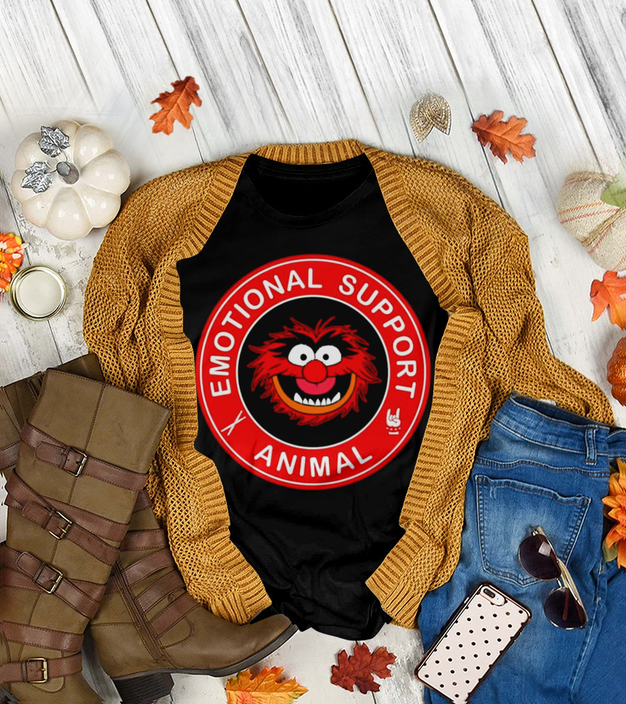 Emotional Support Animal Muppets Face Circle T-Shirt