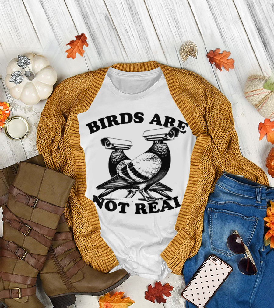 Birds Are Not Real Surveillance Pigeons T-Shirt