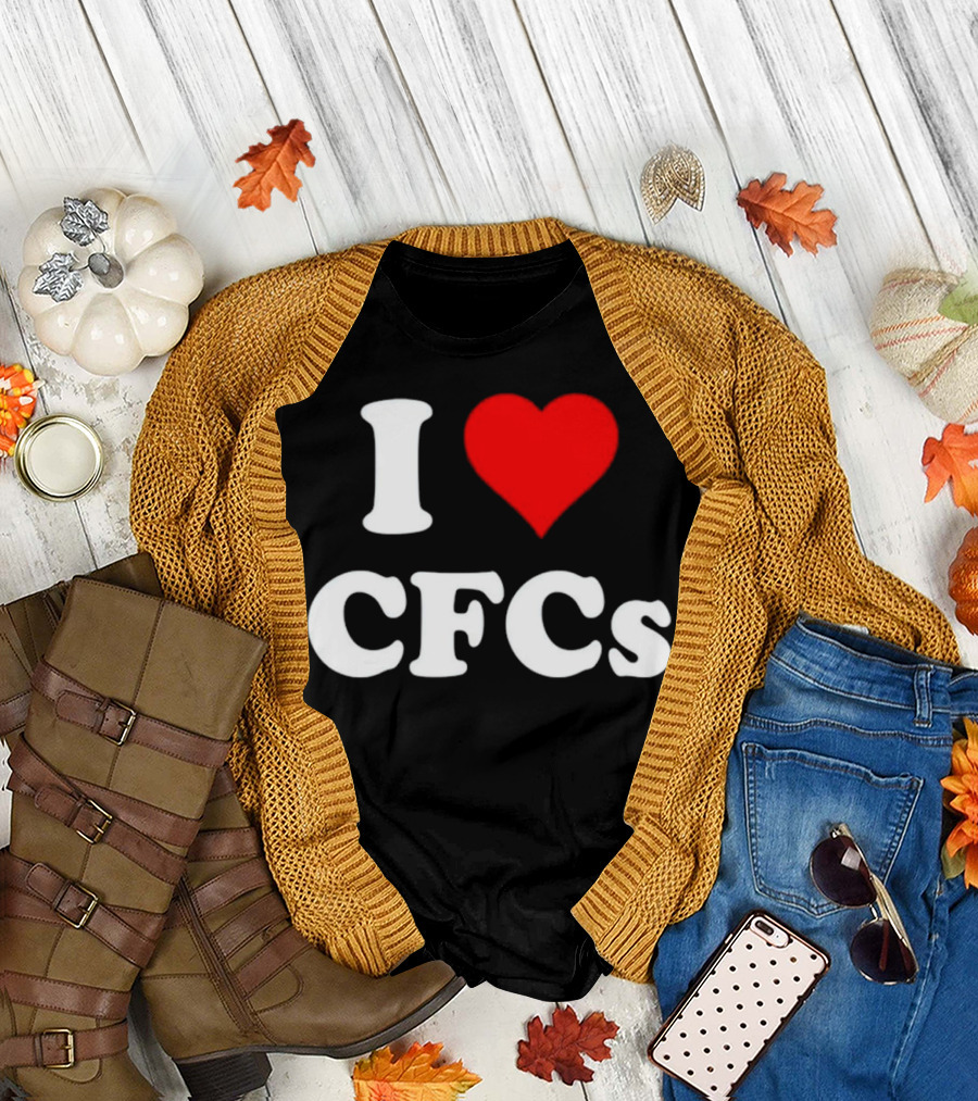 I Heart CFCs Retro-Style Bold Text and Red Heart T-Shirt