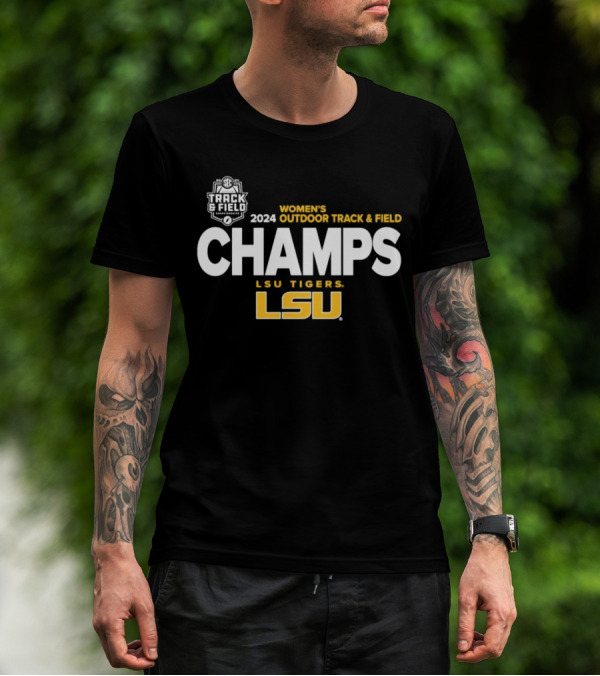 LSU Tigers 2024 SEC Women's Outdoor Track And Field Champs T-Shirt
