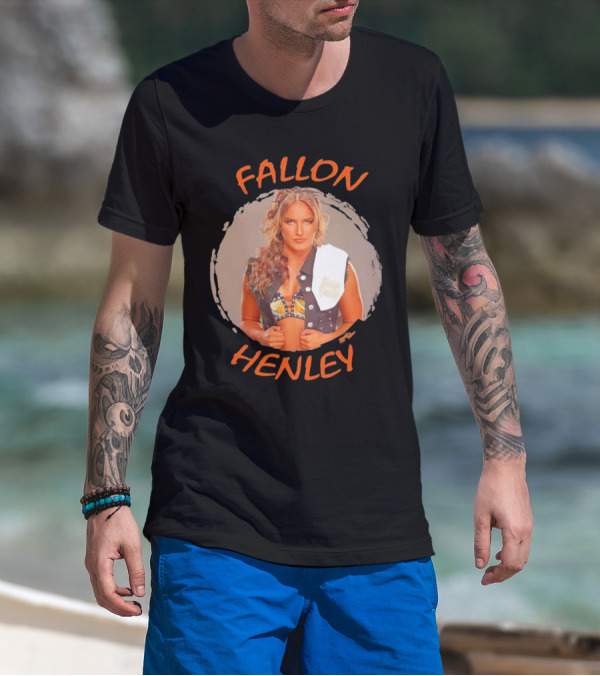 Fallon Henley WWE Bold Image With Studded Vest And Headband T-Shirt