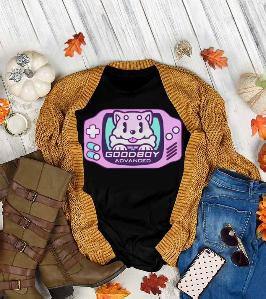 Goodboy Advanced Pastel Gaming Handheld Console Dog Character T-Shirt