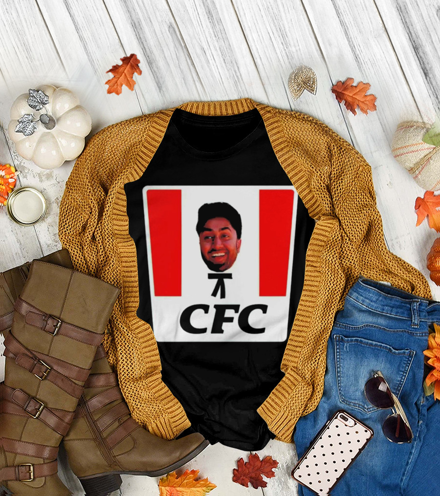 Mafs Collins CFC Parody Fried Chicken Face T-Shirt