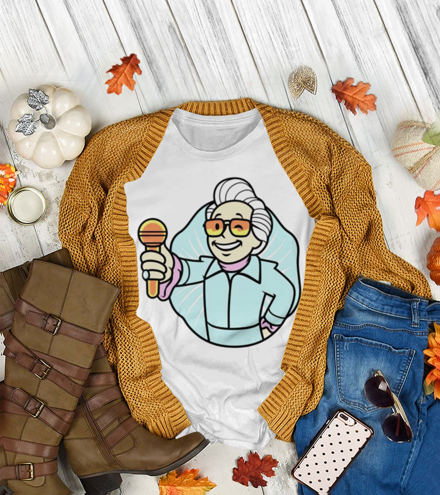 Vault Boy Elvis Microphone T-Shirt