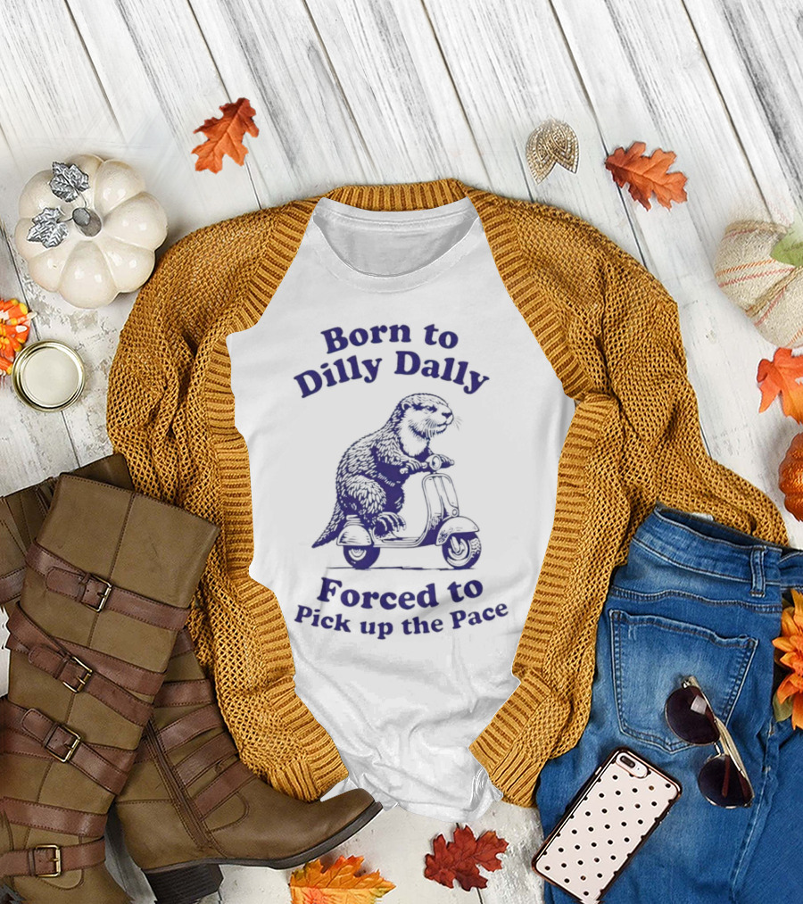 Born to Dilly Dally Capybara on Scooter Forced to Pick up the Pace T-Shirt
