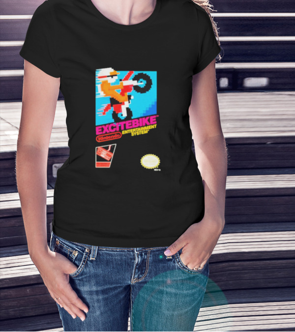 Nintendo Excitebike Entertainment System Classic Game Retro T-Shirt
