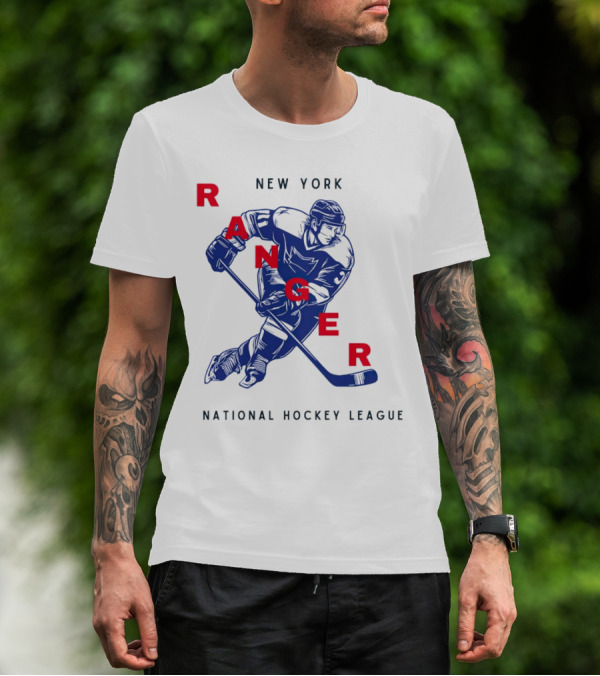 New York Ranger National Hockey League Vintage Player T-Shirt