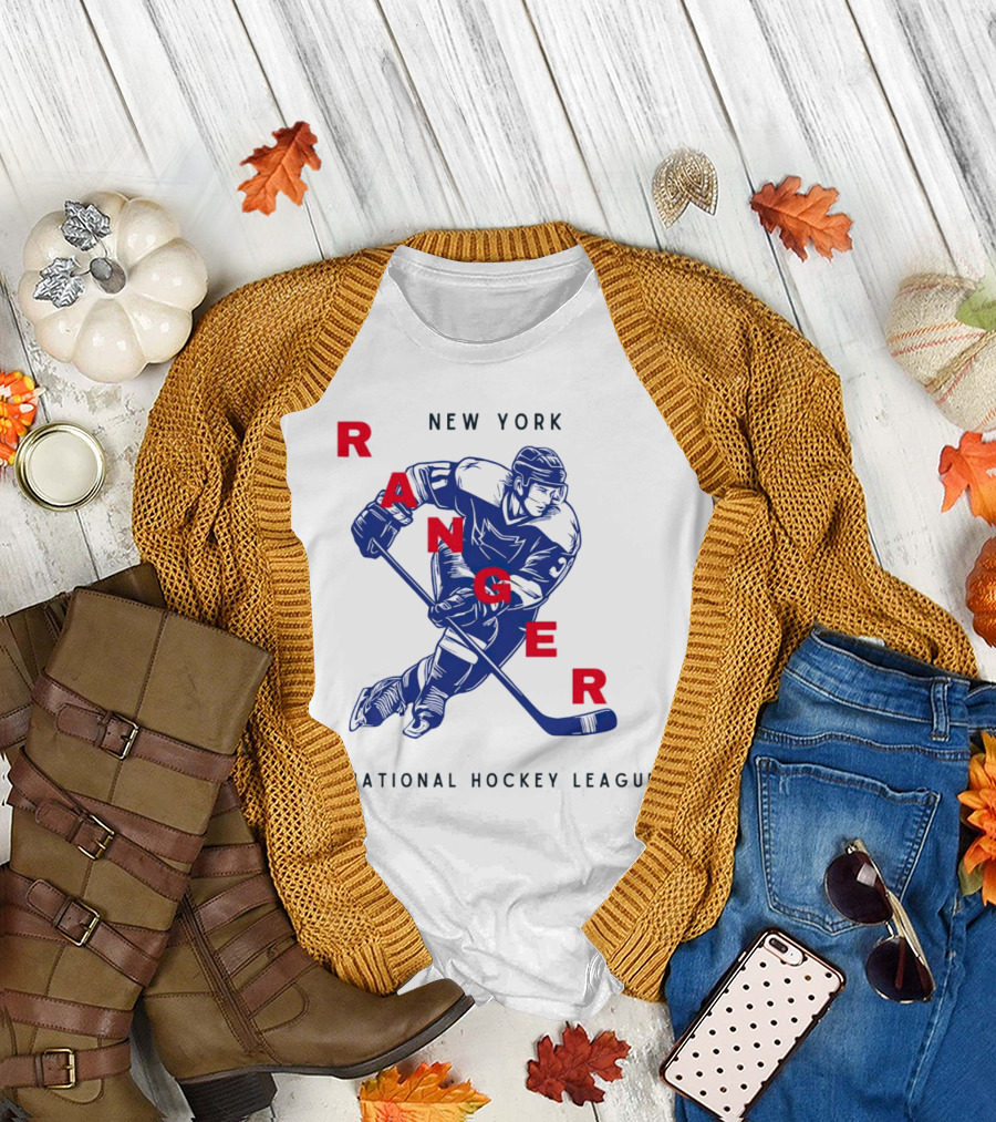 New York Ranger National Hockey League Vintage Player T-Shirt