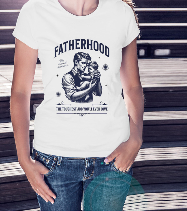 FATHERHOOD The Original Superhero The Toughest Job You'll Ever Love T-Shirt
