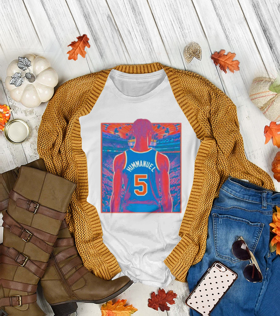 HIMMANUEL 5 New York Knicks Basketball Jersey in Vibrant Arena Scene T-Shirt