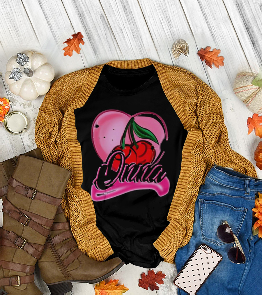 Onna Cherry Heart Pink T-Shirt