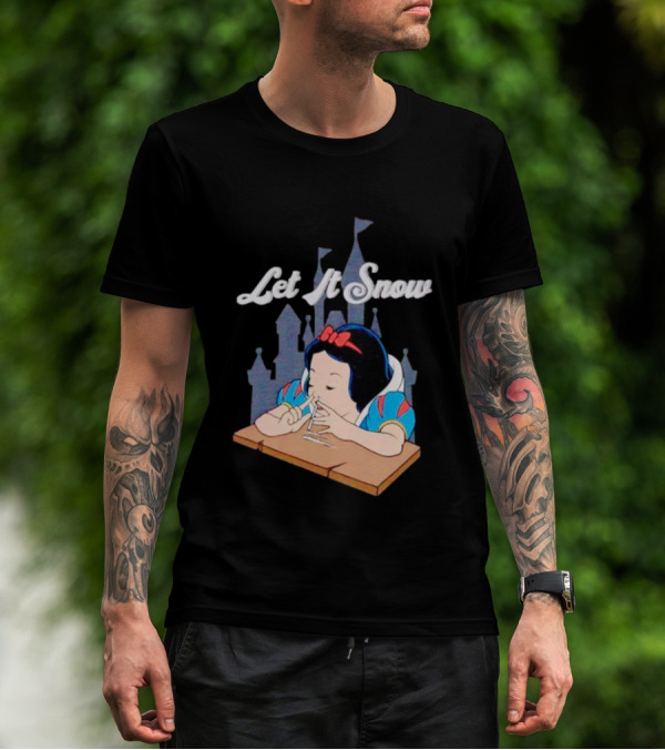 Snow White Let It Snow Castle Background T-Shirt
