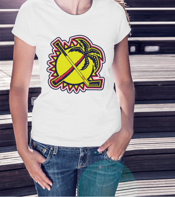 Florida Panthers Sun Coconut Tree Hockey Stick Palm T-Shirt