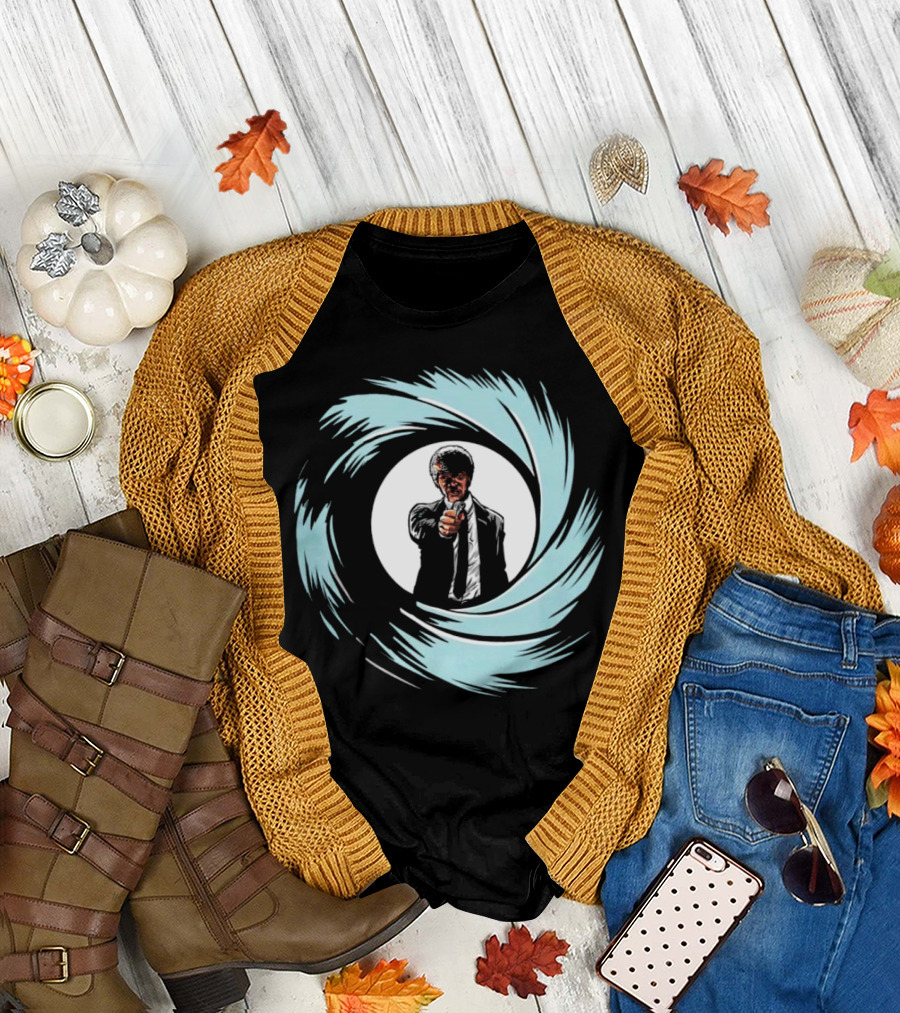 Jules Winnfield Agent BMF Bond Style Spiral T-Shirt