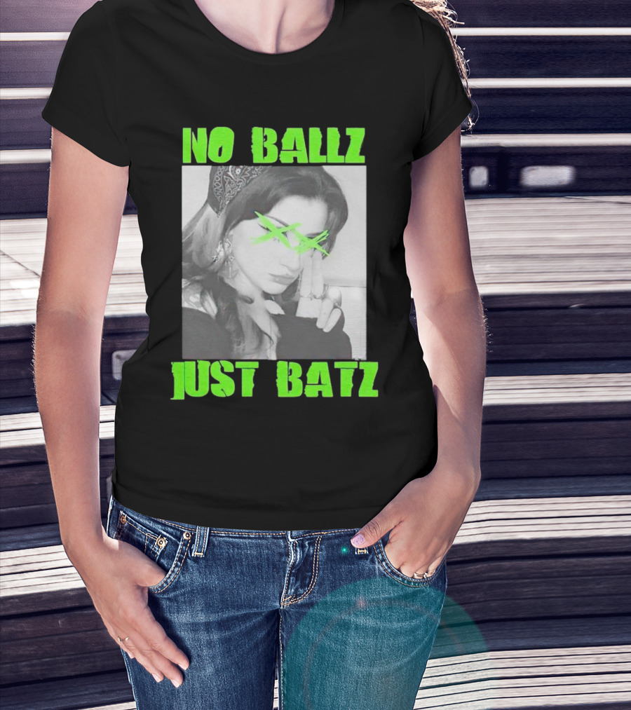 No Ballz Just Batz Bandana Girl Green X Eyes T-Shirt