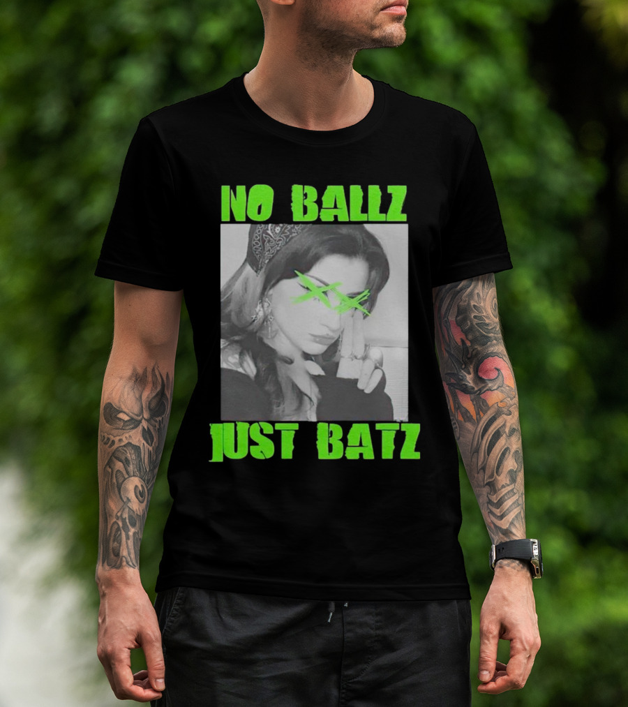 No Ballz Just Batz Bandana Girl Green X Eyes T-Shirt
