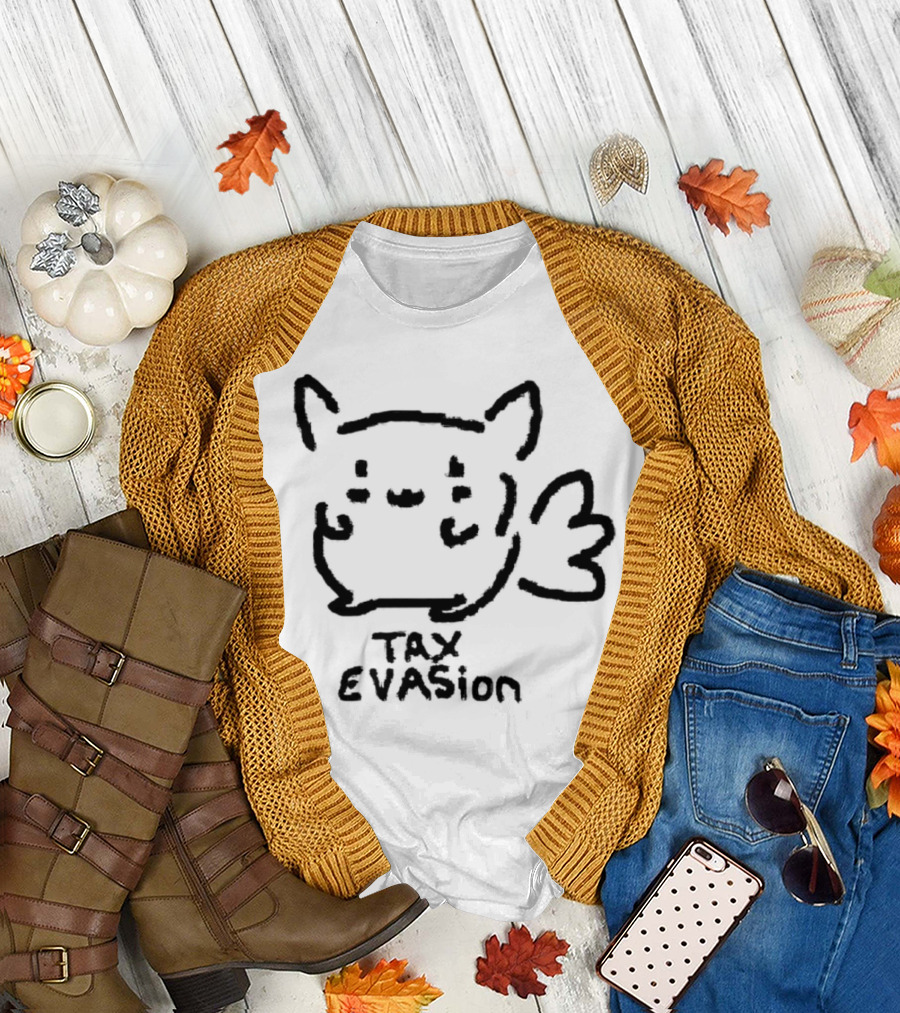 Tax Evasion Cute Character Sketch T-Shirt