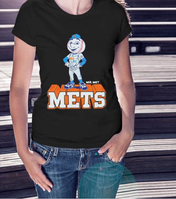 Mr Met New York Mets Baseball Mets Mascot T-Shirt