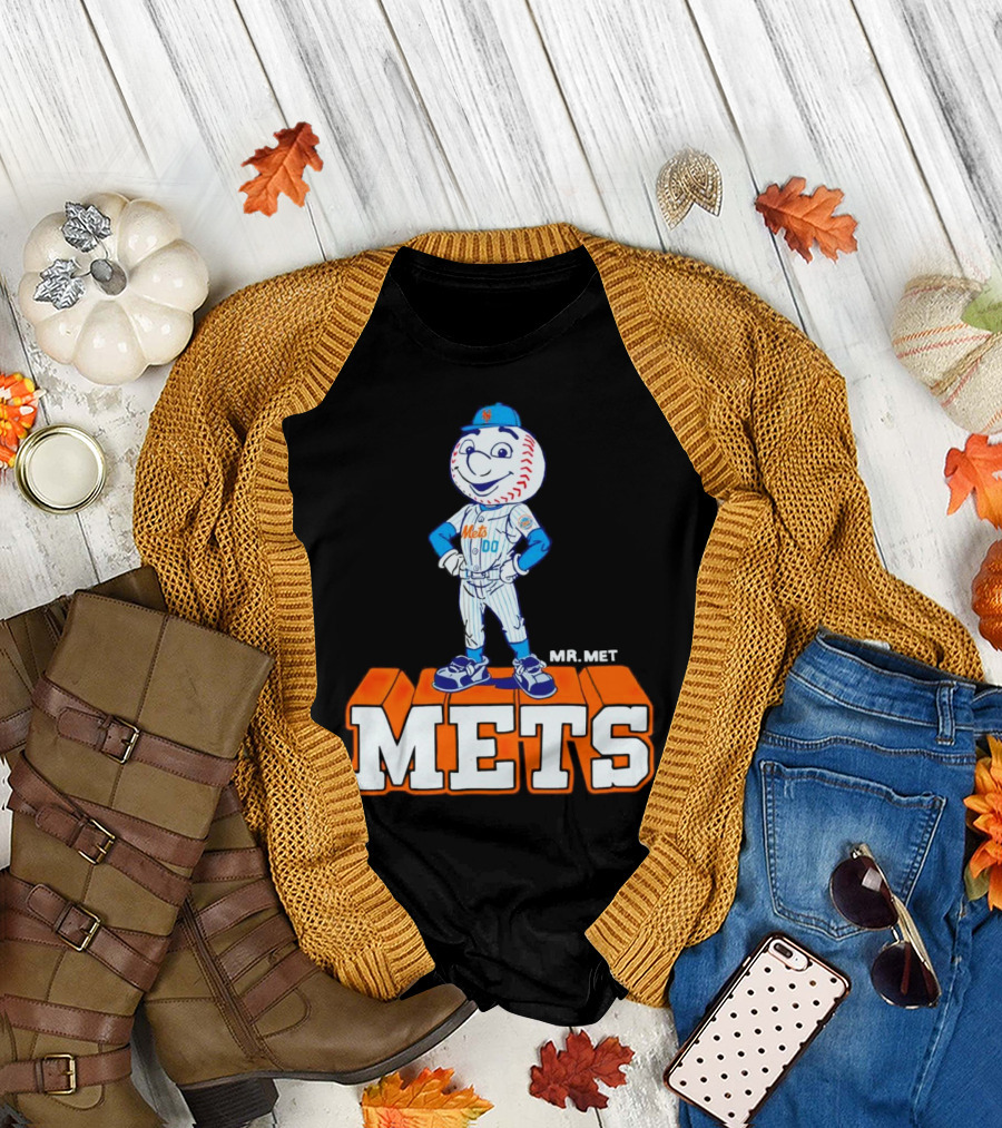Mr Met New York Mets Baseball Mets Mascot T-Shirt