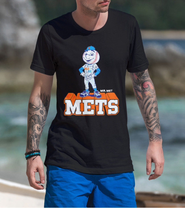 Mr Met New York Mets Baseball Mets Mascot T-Shirt